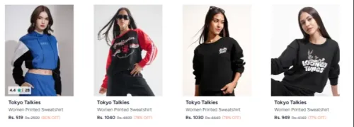 Image of Tokyo Talkies Women sweatshirts up to 80% Discount 