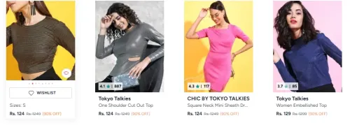 Image of Tokyo Talkies women Top flat 90% discount 