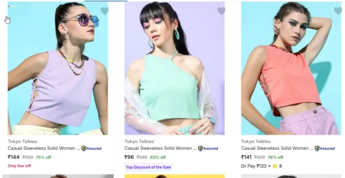 Image of Tokyo Talkies Women Top Starting @ ₹96
