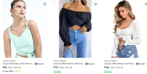 Image of Tokyo Talkies Women Top Starting @ ₹99