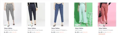Image of Tokyo Talkies Women Trousers Starting at ₹199
