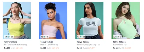 Image of Tokyo Talkies Women's Clothing upto 86% Discount