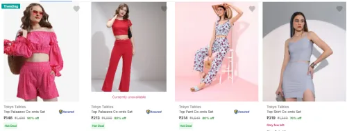 Image of Tokyo Talkies Women's Co-ords set starting @ 146