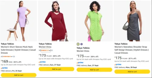Image of Tokyo Talkies Women's Dress at minimum 80% Discount
