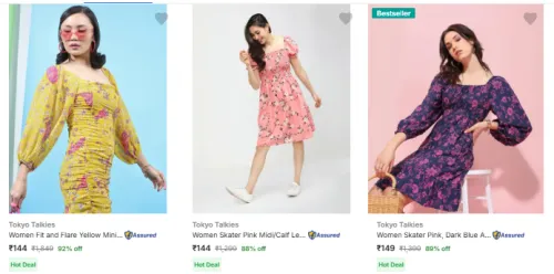 Image of Tokyo Talkies Women's Dresses starting @ ₹144