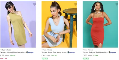 Image of Tokyo Talkies Womens Dresses Starting @ ₹175