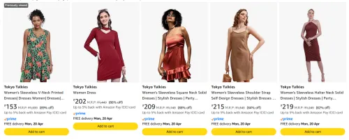 Image of Tokyo Talkies Women's Dresses starting at ₹153