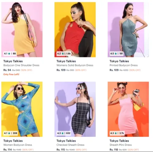 Image of Tokyo Talkies Women's Dresses Starting at ₹94