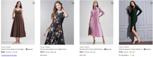 Image of Tokyo Talkies Women's Dresses upto 88% Discount