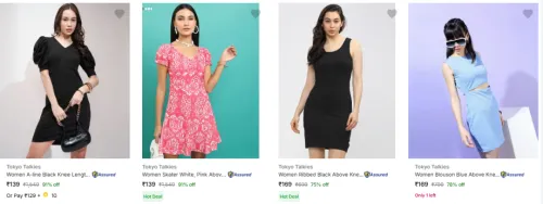 Image of Tokyo Talkies Womens Dresses upto 91% discount 