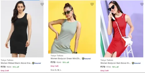 Image of Tokyo Talkies Womens Dresses Upto 84% off