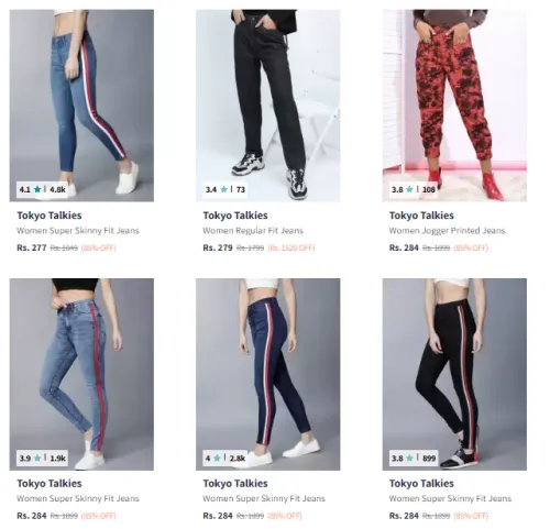 Image of Tokyo talkies Women's Jeans Starting @₹277