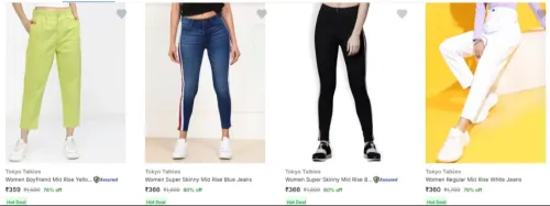 Image of Tokyo Talkies Women's Jeans Starting @ ₹341