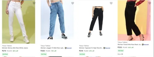 Image of Tokyo Talkies Women's Jeans starting at ₹273