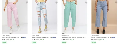 Image of Tokyo Talkies Women's Jeans upto 80% Discount
