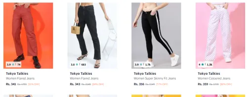 Image of Tokyo Talkies Womens Jeans Upto 84% Off