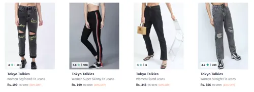 Image of Tokyo Talkies Women's Jeans upto 89% Discount
