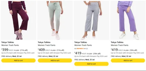 Image of Tokyo Talkies women's Pants upto 71% discount 