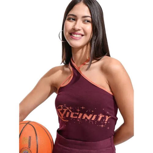 Image of Tokyo Talkies Women's Sleeveless One Shoulder Printed Tops| Stylish