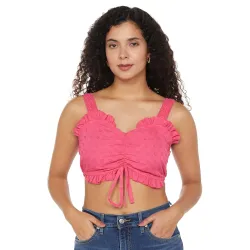Tokyo Talkies Womens Sleeveless Sweet Heart Neck Solid Tops| Stylish Casual