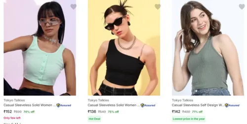 Image of Tokyo Talkies Women's Top at Minimum 70% Discount