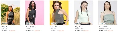 Image of Tokyo Talkies Women's Top Starting @ ₹101