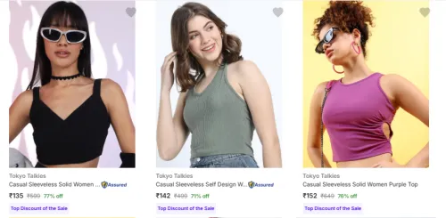 Image of Tokyo Talkies Women's Top Starting @ ₹135