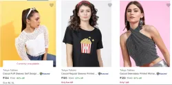 Tokyo Talkies Womens Tops upto 87% off