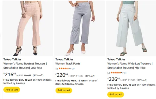 Image of Tokyo Talkies Women's Trouser From ₹216