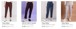 Tokyo talkies Womens Trousers up to 89% Discount 