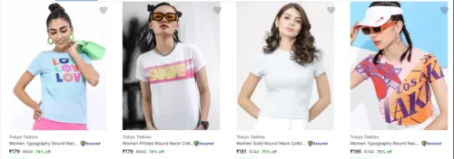Image of Tokyo Talkies Women's t-shirts up to 76% Discount 