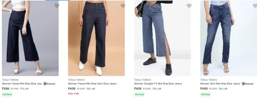 Image of Tokyo Talkies Women's Jeans at minimum 75% Discount