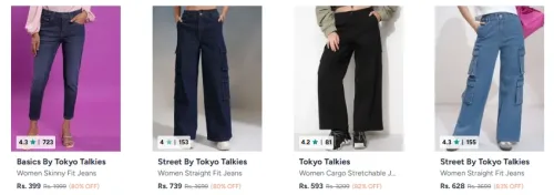 Image of Tokyo Talkies Women's Jeans at minimum 80% Discount
