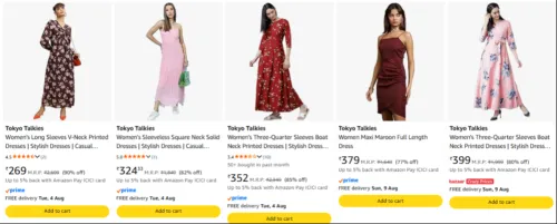 Image of Tokyo Talkies Womens Maxi Dress upto 90% Discount