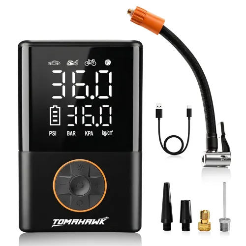 Image of Tomahawk TIF-3930 Cordless Car Air Compressor 150 PSI Portable Tyre Inflator 