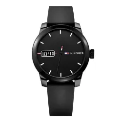Tommy Hilfiger Quartz Analog Black Dial Silicone Strap Watch