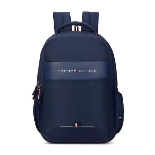 Image of Tommy Hilfiger Joshua Polyester Unisex 15 Inch Laptop Backpack - Navy