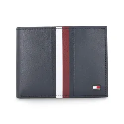 Tommy Hilfiger Leather Passcase Wallet Navy