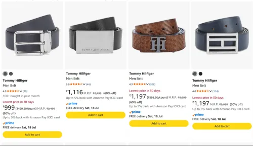 Image of Tommy Hilfiger Men Belt upto 60% Discount