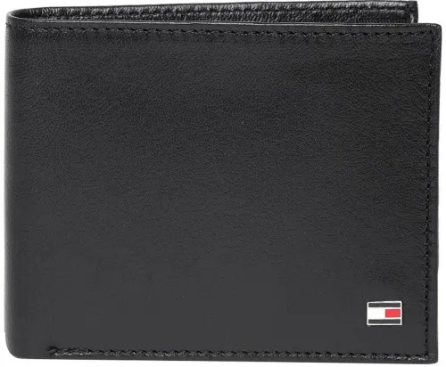 Image of TOMMY HILFIGER Men Casual, Formal Black Genuine Leather Wallet - Regular Size