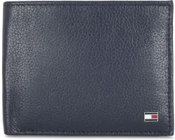 TOMMY HILFIGER Men Formal Blue Genuine Leather Wallet (4 Card Slots)