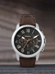 Tommy Hilfiger Men Solid Dial & Leather Textured Analogue Multi Function Watch