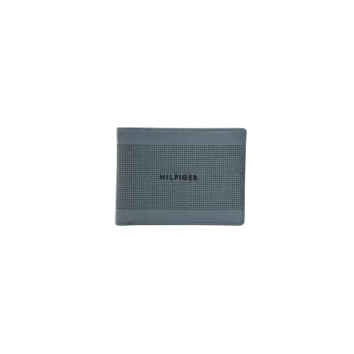 Image of Tommy Hilfiger Men's Benin Global Coin Wallet - Grey | Laser-Etched Leather