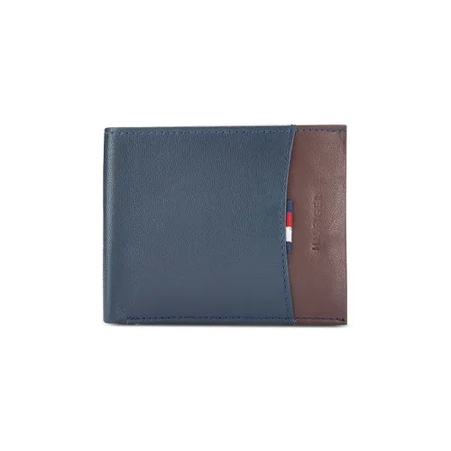 Image of Tommy Hilfiger Mudcreek Leather Global Coin Wallet for Men - Brown & Tan, 4 Card Slots