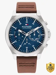 tommy-hilfiger-multifunction-blue-dial-brown