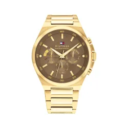 Tommy Hilfiger Quartz Multifunction Brown dial Stainless Steel Strap Watch