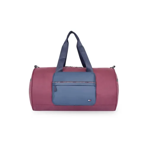 Image of Tommy Hilfiger Unisex Shawnee Polyester Gym Bag Duffel - Burgundy+Navy