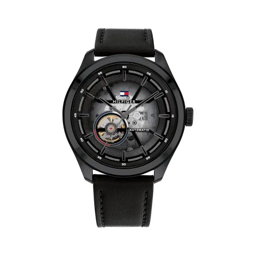 Image of Tommy Hilfiger Black Dial Round Shaped Sport Men Analog Watch