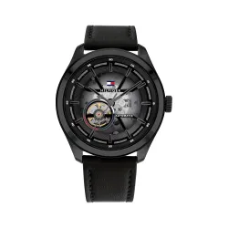 Tommy Hilfiger Black Dial Round Shaped Sport Men Analog Watch