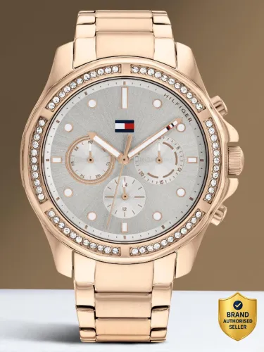 Image of TOMMY HILFIGER Women Grey Dail Watch Tommy Hilfiger Multifunction Grey Dial Rose